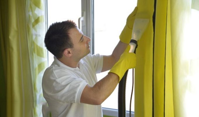 Ironing and Rehanging Curtains